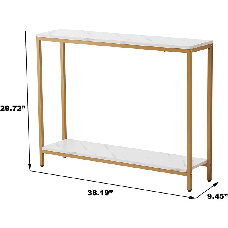 Console d'entrée double en marbre blanc