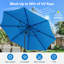 Parasol de patio 156 "avec bouton-poussoir inclinable / manivelle et 8 nervures robustes-341791527