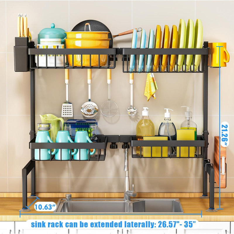 Steel Over The Sink Dish Rack