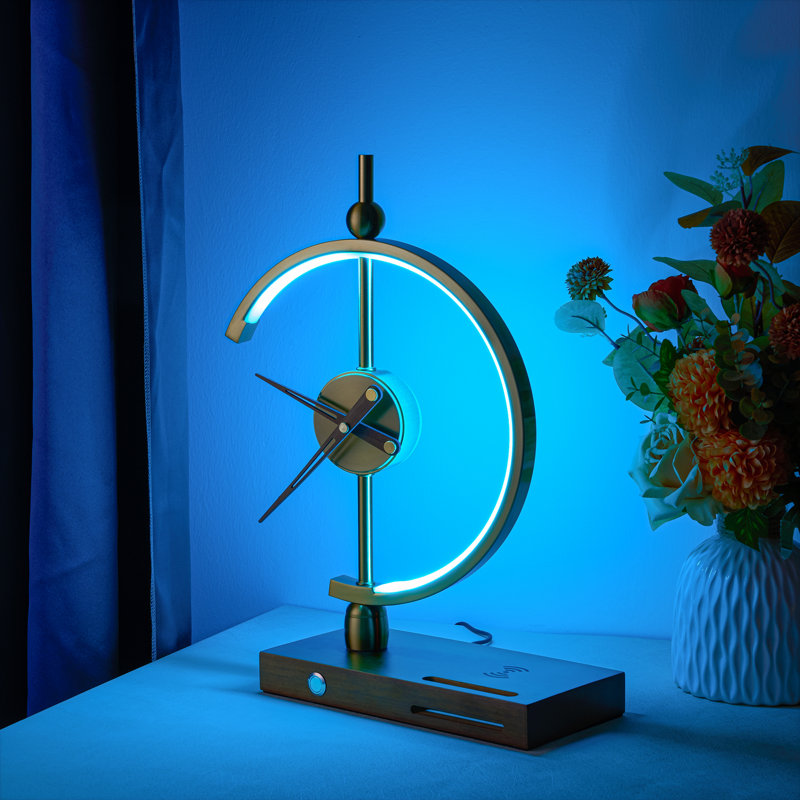 Albom LED Clock Lamp With Wireless Phone Charging Spot