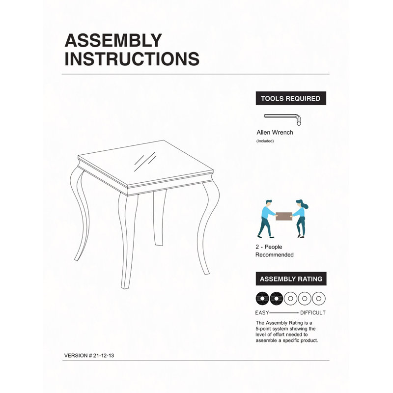 Table de bout Contemporary1pc