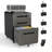 3-Drawer Wide Mobile File Cabinet With Lock-1010070051