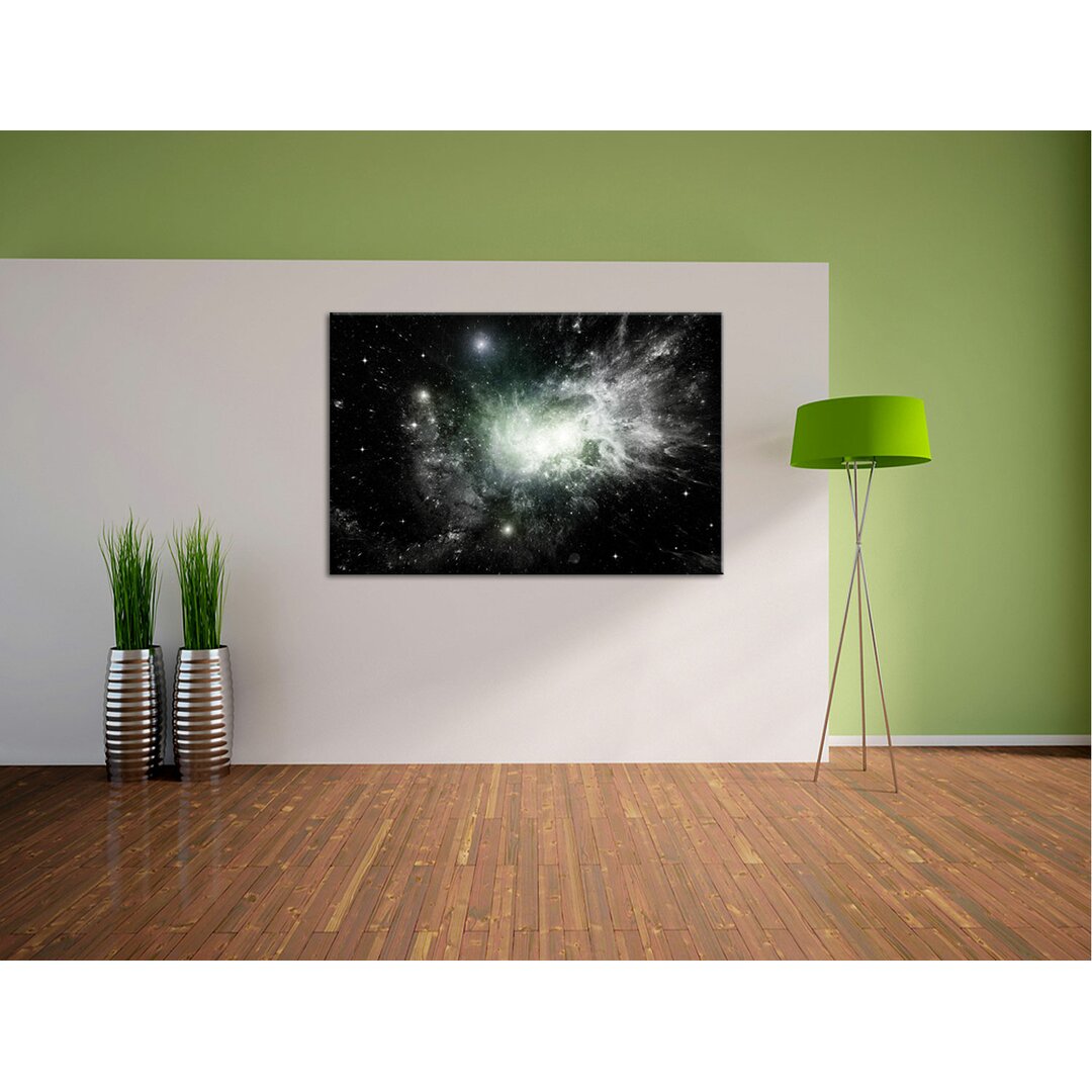 Entfernte Galaxie in Sternenstaub 1 Kunstdruck auf Leinwand