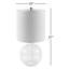 Lampe de table transparente 21 po Leftwich