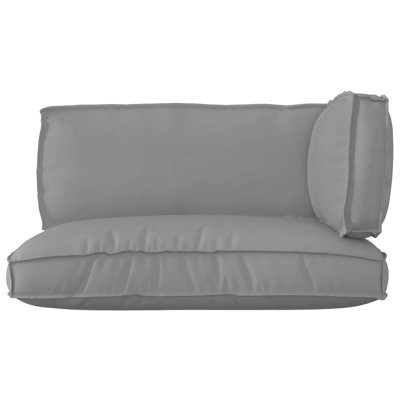  Ensemble de 3 coussins de palette en tissu Oxford gris