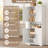 Tall Kitchen Storage Cabinet with 4 Doors – Modern Wooden Sideboard with Adjustable Shelves – Vertical Floor Cupboard for Living Room, Dining Room, Bathroom, Laundry – Wood Grain Finish, Anti-Tip Kit-729927383