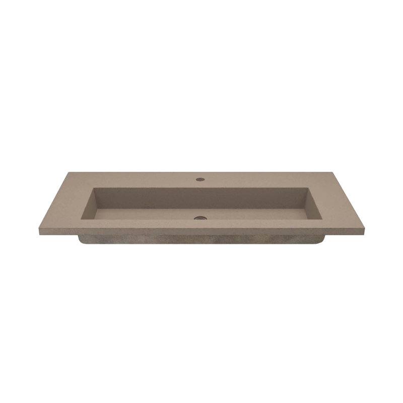 48" Capistrano Vanity Top With Integral Sink, Earth, Single