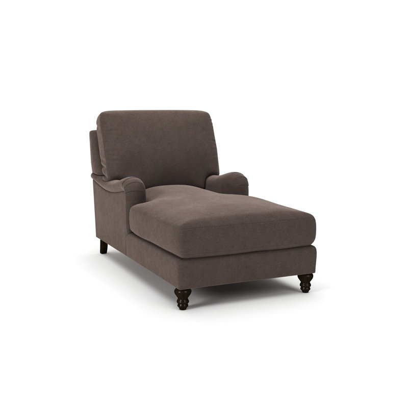 Walters Chaise Lounge, Bella Ash Performance Velvet