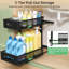 Under Sink Organizer, 2 Tier Pull Out Cabinet Organizer Baskets With Mesh Sliding Drawers, Slide Out Storage Shelf For Home, Kitchen, Bathroom, Pantry, Office Cabinet, Countertop(1 Pack)