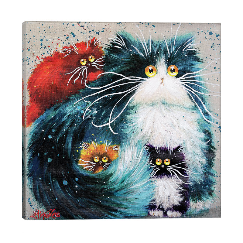 Purrenting - Wrapped Canvas Painting, 66.04 cm H x 66.04 cm W x 3.175 cm D