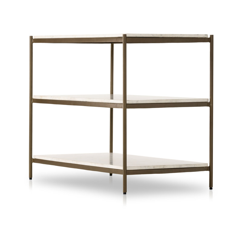 Felix Nightstand, Antique Brass