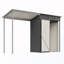 Abri métallique adossé avec pergola ouverte