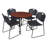 Kee 36" L Round Breakroom Table and Chair Set-73411780-73411781