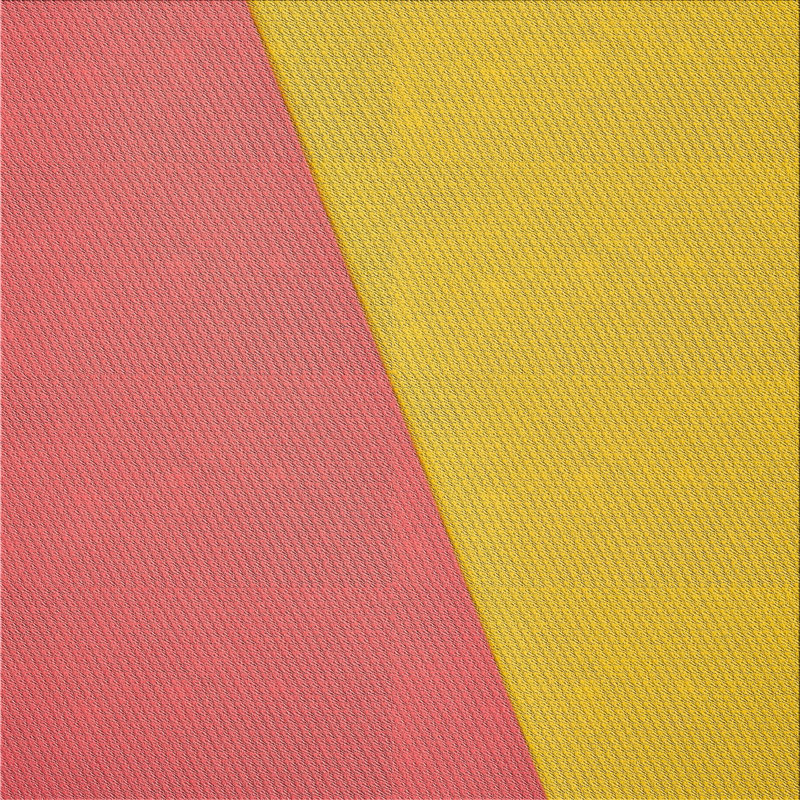 Tapis jaune / saumon à motif abstrait Peavler, Carré 8 pi