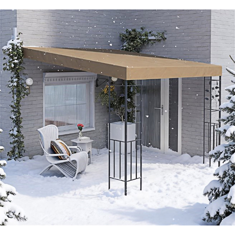 Convenient Metal Patio Canopy With Drainage Holes,Outdoor Pergola Canopy, Backyard, Garden, Coffee