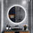 Round LED Bathroom Vanity Mirror with Bluetooth Speaker, Tempered Mirror, Dimmable, Anti-Fog, Touch Control-1765430695