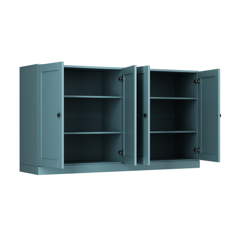 Buffet 64 "avec portes Shaker et tablettes réglables Palace Imports, Bleu aqua