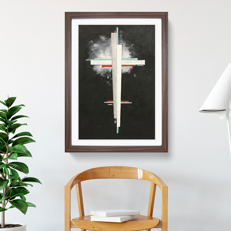 Suprematist Composition Vol.3 by Ilya Chashnik - Picture Frame Painting, 48cm H x 36cm W x 2cm D, Walnut Framed