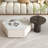 Creative hexagonal rock slab coffee table