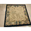 Small Scatter Size Antique Wool Square 1900s Chinese - Peking Knotted Ivory Rug