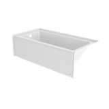 SIGNATURE® Rectangle Flat Front 6632 Skirted Soaking LH Access Panel Oyster