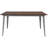 Oxfordshire 30.25" x 60" Rectangular Metal Indoor Table with Rustic Wood Top-624709754