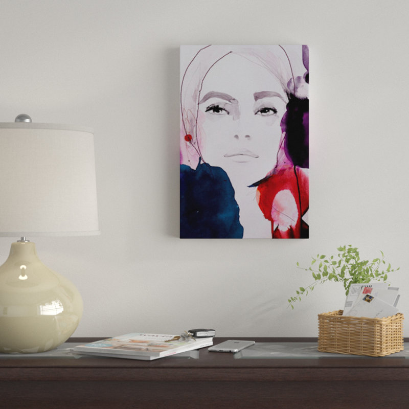 «Rouge Noir», impression sur toile, H 40 po x l 26 po x P 1,5 po, Toile tendue, Pas de tapis
