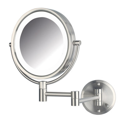 Miroir de maquillage mural grossissant et lumineux à raccordement direct de 8,5 po Ayeshah