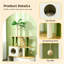 2‑in‑1 Hidden Cat Litter Box Enclosure Cat Tree with House, Ladder & Scratching Posts, Oak