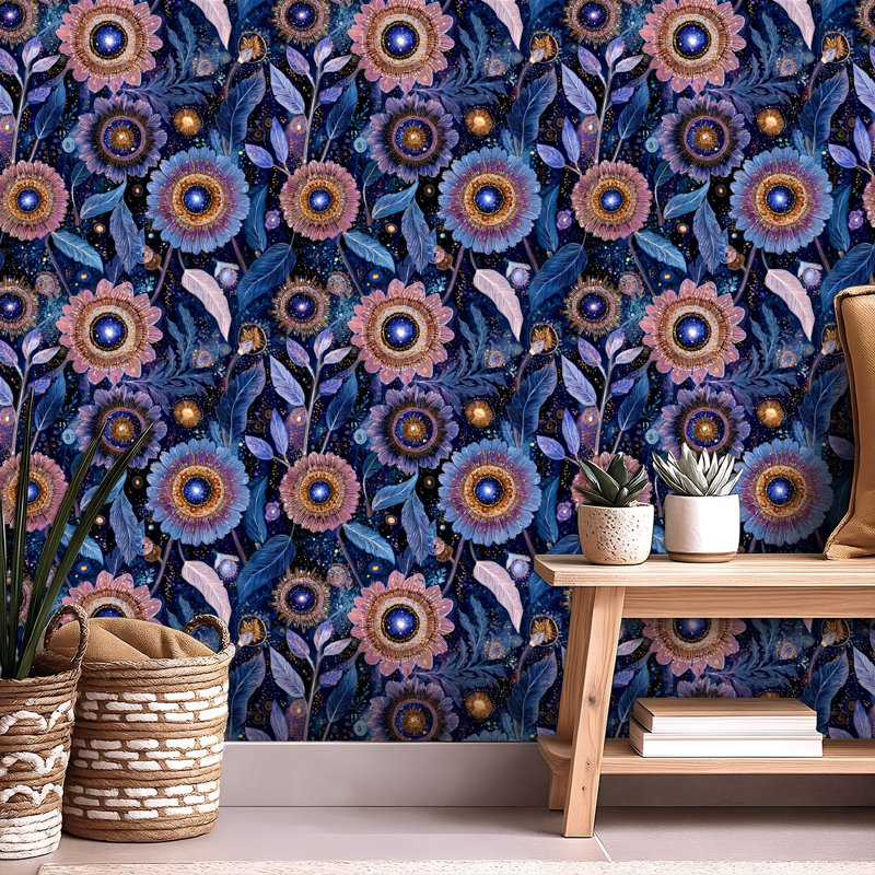 Papier peint auto-adhésif Peler and Stick Magical Galaxy Blossom, L 117,6 po x l 22,8 po