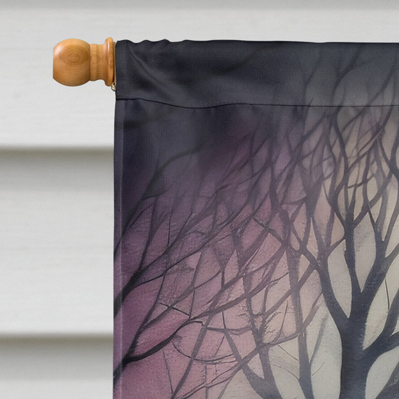 Drapeau de maison d'Halloween Border Terrier Spooky