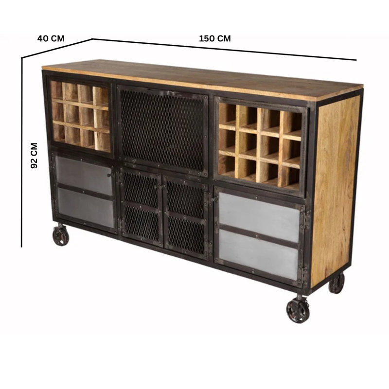 Winchcombe 150cm Solid Wood Bar Cabinet