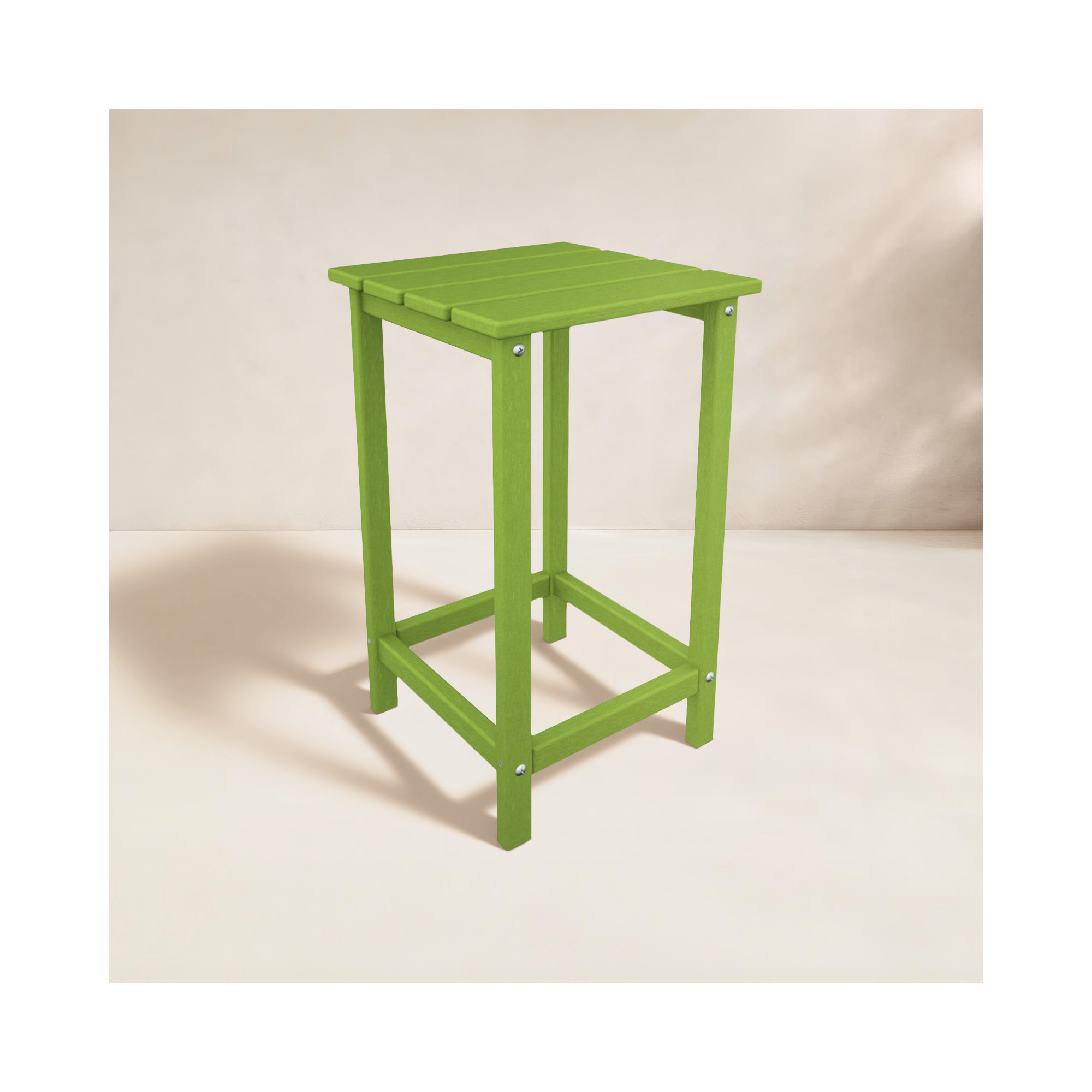 POLYWOOD Long Island 26" Counter Side Table, Lime