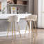 Ensemble de 2 tabourets de bar modernes de 30 pouces, chaises de bar rembourrées en velours doux avec pieds en métal robustes et base de support stable-1257577512
