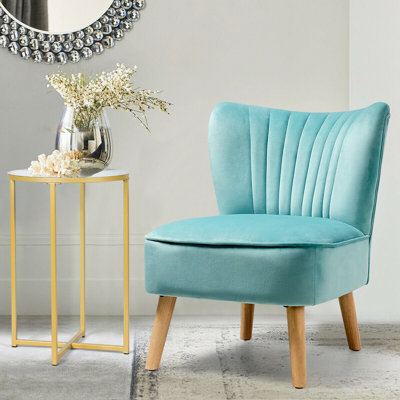 Fauteuil de chambre en velours de 53,34 cm de large Tocco