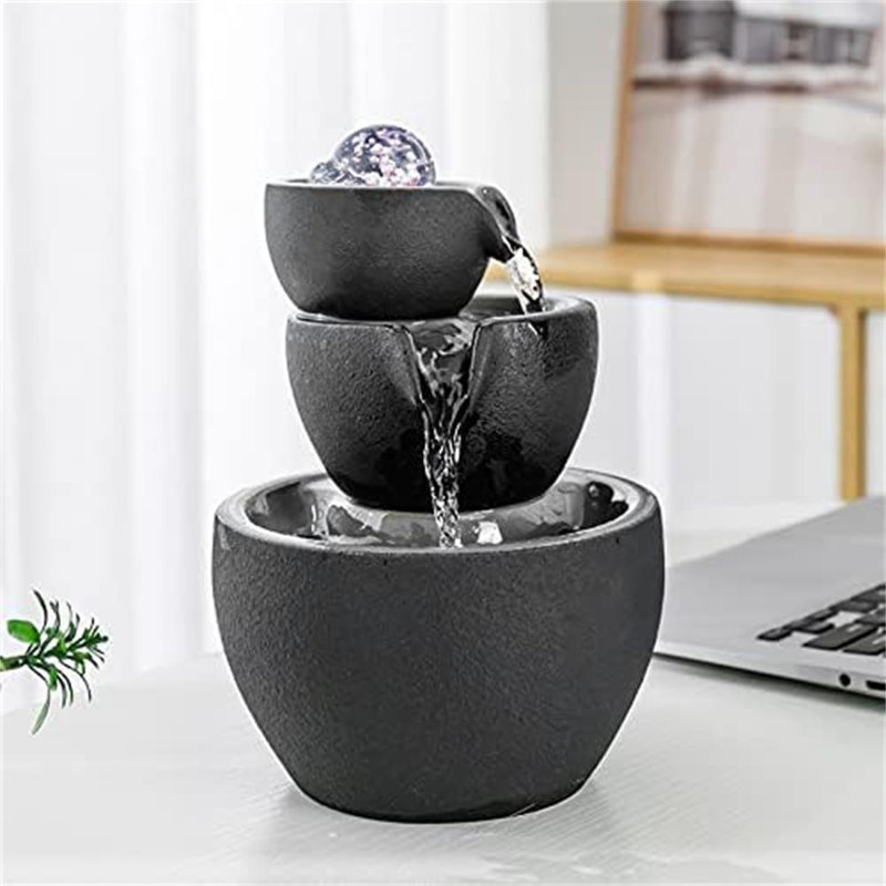 Ceramic Desktop Fountain With Ball