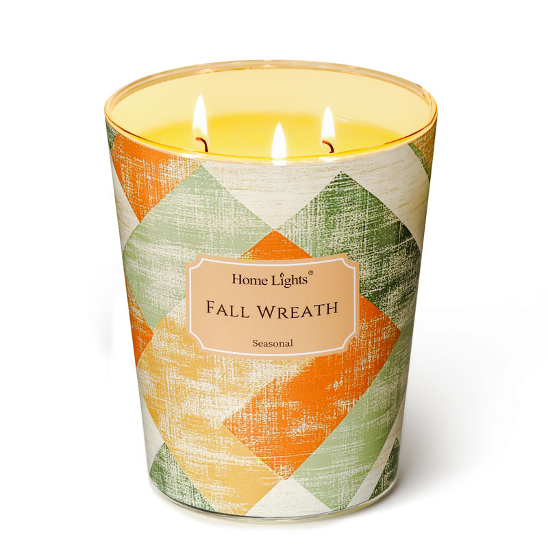Couronne d'automne | Bougies parfumées 3-Wick Homelights