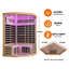 Sauna double capacité avec pruche du Canada