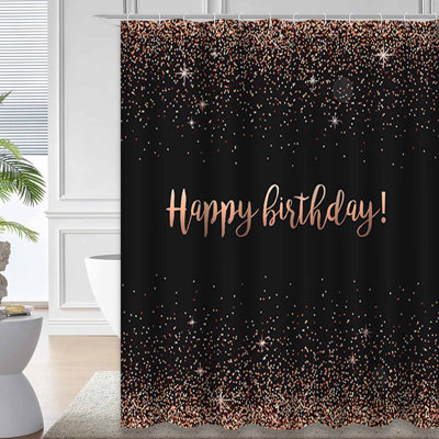 Rideau de douche Happy Birthday