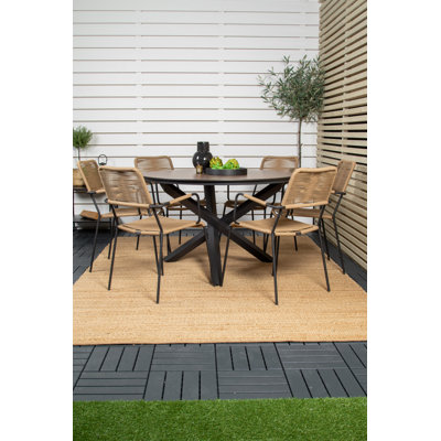Drishya 6 - Person Patio Dining Set Round Table
