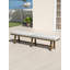 Banc d'extérieur résistant aux intempéries, banc de patio 3 places en aluminium imitation bois avec coussin, pour jardin, véranda, cour, marron-1751201686
