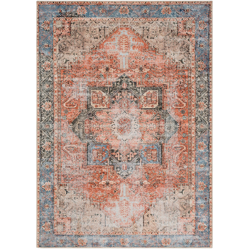 Machine Washable Traditionnal Boho Brown Tan Ivory Area Rug, Rectangle 238 x 309 cm