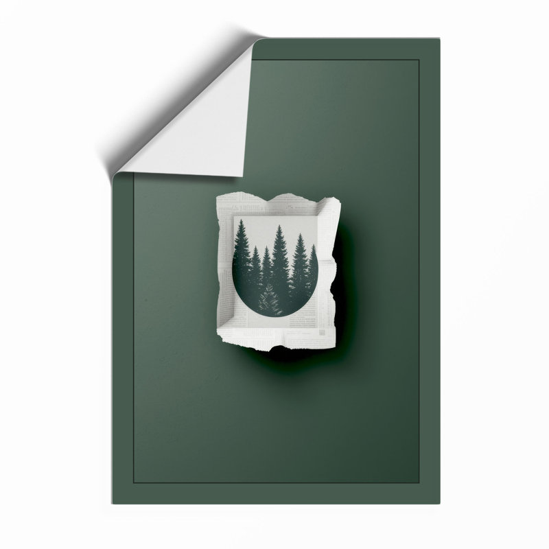 Forest Window Scandinavian - Framed Print, Unframed, A1 - 84.1 x 59.4 cm