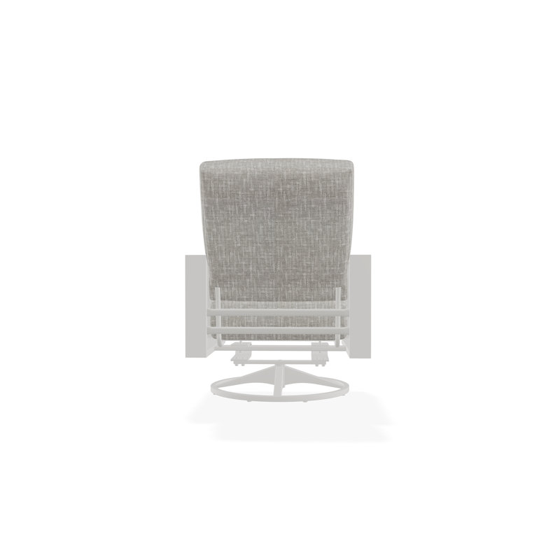 Larssen Deep Seating Cushion Swivel Rocker, Snow, Hither Pewter