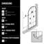 Arden 34" W x 78" H Fixed Framed Shower Screen with 3/8" Clear Glass-552176871