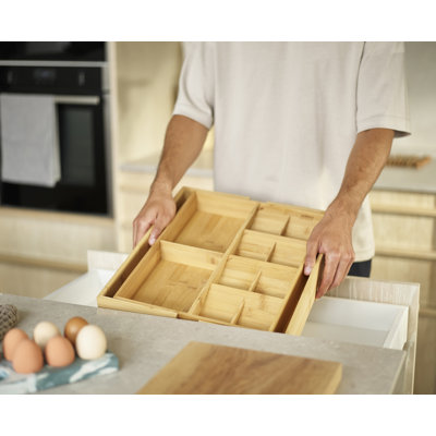 Joseph Joseph DrawerStore Bamboo Expandable Cutlery, Utensil and Gadget Organizer