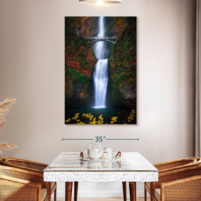 Alvord Multnomah Falls en automne, H 51 po x l 34 po