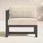 Chaise longue d'extérieur à accoudoir gauche avec coussins Sunbrella Smith-10195690-22180339