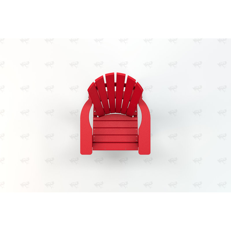 Chaise adirondack en plastique avec repose-pieds seaside, Rouge