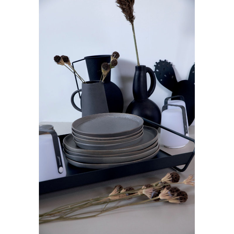 Plateau en acier inoxydable Alto, H 3,5 po x l 21 po x P 15 po, Anthracite